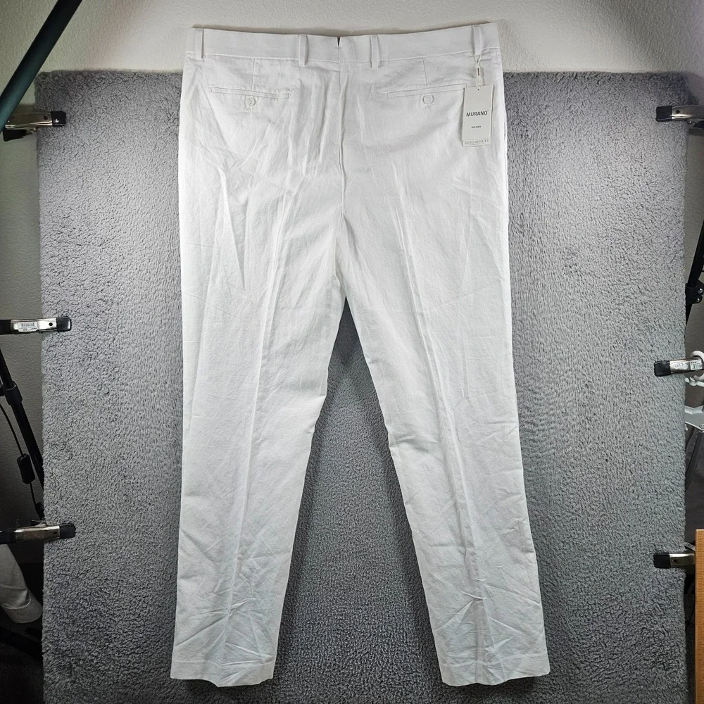 $115 NEW Baird Mcnutt Murano Linen Pants Men‎ 44 x 34 Relaxed Fit White